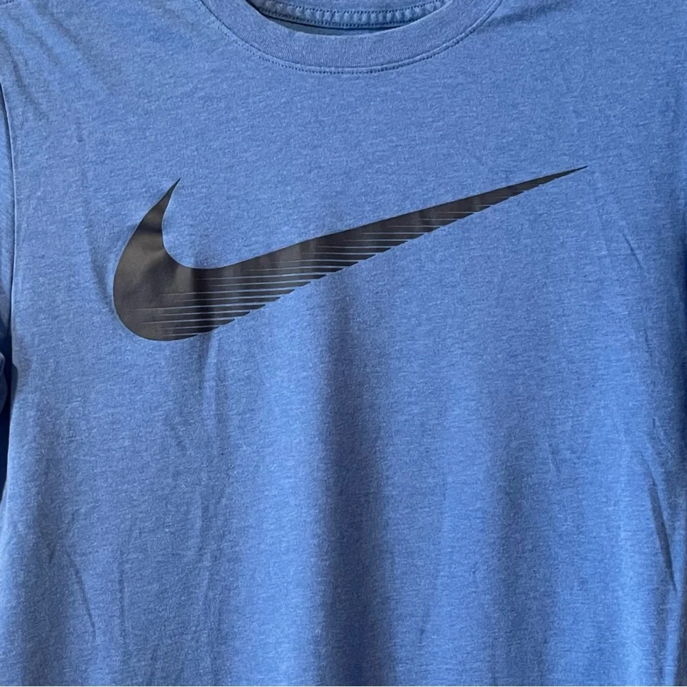 Nike Blue Short Sleeve Tee with Black Logo - Picture 2 of 5